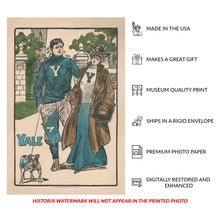 Load image into Gallery viewer, Digitally Restored and Enhanced 1902 Yale University Vintage College Poster - Ivy League Football Athletics - Edwardian Era Sports Art - Museum-Quality Print
