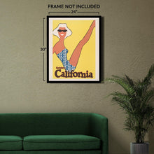 Load image into Gallery viewer, Digitally Restored and Enhanced 1963 Southern California Beach Railroad Travel Poster - Vintage Surf Tourism Art - Mid-Century Coastal Railway - Museum-Quality Print
