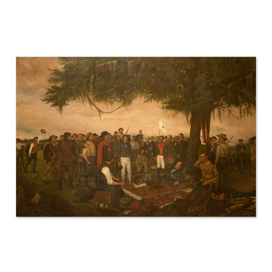 Digitally Restored and Enhanced 1886 Surrender of Santa Anna Photo Print - Vintage Photo of Surrender of Santa Anna in The Battle of San Jacinto Wall Art