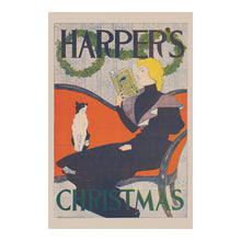 Load image into Gallery viewer, 1894 Harper's Christmas Magazine Poster - Gilded Age American Holiday Advertising - Vintage Victorian Publication Art - Museum-Quality Print

