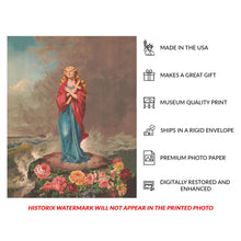 Load image into Gallery viewer, Digitally Restored and Enhanced 1883 Jesus Lover of My Soul Religious Art Print - Victorian Christian Devotional Hymn Art - Museum-Quality Print
