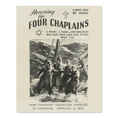 Digitally Restored and Enhanced 1948 Honoring The Four Chaplains Photo Print - Vintage Photo of The Four Chaplains as SS Dorchester Sinks Poster Wall Art