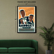 Cargar imagen en el visor de la galería, Digitally Restored and Enhanced 1939 Chicago Urban League Father Son Banquet WPA Federal Art Project Poster - Depression Era Art Deco - Archival Reproduction
