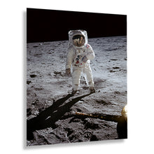 Load image into Gallery viewer, Digitally Restored and Enhanced 1969 Buzz Aldrin Photo Print - Old Photo of Astronaut Buzz Aldrin Near Apollo 11 Lunar Module on Lunar Surface Wall Art
