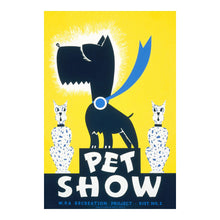 Load image into Gallery viewer, Digitally Restored and Enhanced 1939 Pet Show WPA Federal Art Project Recreation Project Poster - Depression Era Art Deco - Archival Reproduction
