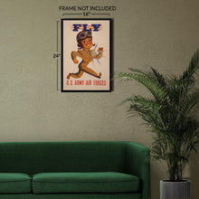 Load image into Gallery viewer, Digitally Restored and Enhanced 1942 Fly US Army Air Forces WWII Recruitment Poster - World War II Military Propaganda - Archival Reproduction
