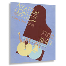 Cargar imagen en el visor de la galería, Digitally Restored and Enhanced 1936 New York Amateur Piano Contest for Children WPA Federal Art Project Poster - Depression Era Art Deco - Archival Reproduction
