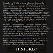 Load image into Gallery viewer, Digitally Restored and Enhanced 1863 Vicksburg Mississippi Civil War Map - Confederate Battlefield Campaign - Military History Cartography - Archival Reproduction
