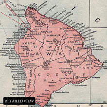 Cargar imagen en el visor de la galería, Digitally Restored and Enhanced 1912 Map of Hawaii Poster Print - Vintage Hawaii Island Map - Old Hawaii Wall Map Poster - History Map of Hawaii Wall Art
