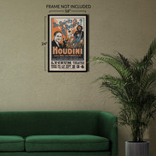 Load image into Gallery viewer, Digitally Restored and Enhanced 1909 Houdini Do Spirits Return Escape Artist Magic Poster - Victorian Era Magician - Entertainment History Art - Archival Reproduction
