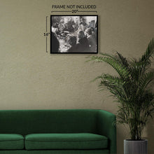 Cargar imagen en el visor de la galería, Digitally Restored and Enhanced 1965 Beatles Press Conference Photograph - Hotel Warwick New York - British Invasion - Archival Printt
