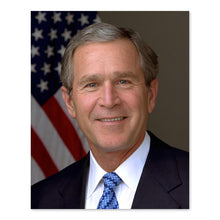 Cargar imagen en el visor de la galería, Digitally Restored and Enhanced George W Bush 43rd President of the United States Official Portrait Photo Print Poster
