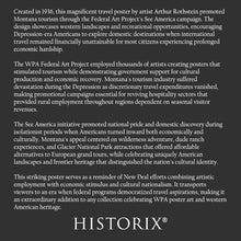 Cargar imagen en el visor de la galería, Digitally Restored and Enhanced 1936 See America Welcome to Montana WPA Federal Art Project Travel Poster - Depression Era Art Deco - Archival Reproduction
