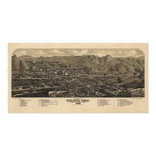 Load image into Gallery viewer, Digitally Restored and Enhanced 1882 Golden Colorado Bird's Eye View Map - Western Mining Town Cartography - Frontier Development - Archival Reproduction
