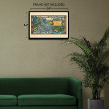 Cargar imagen en el visor de la galería, Digitally Restored and Enhanced 1932 Oregon Trail Map Poster - Vintage Map of The Oregon Trail Wall Art Print - Oregon Trail History Map
