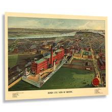 Load image into Gallery viewer, Digitally Restored and Enhanced 1902 Bird's Eye View of Boston Massachusetts Map - Vintage Aerial Cartography - Turn of Century City Panorama - Archival Reproduction
