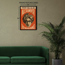 Load image into Gallery viewer, Digitally Restored and Enhanced 1900 Alexander Magician Poster - The Man Who Knows Mentalist - Vaudeville Golden Age Theater - Archival Print
