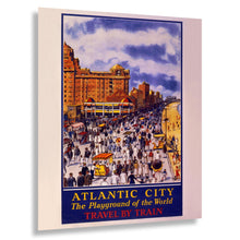 Load image into Gallery viewer, Digitally Restored and Enhanced 1932 Atlantic City New Jersey Railroad Travel Poster - Art Deco Beach Resort Tourism - East Coast Destination - Museum Print
