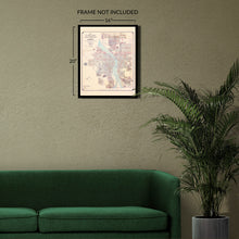 Load image into Gallery viewer, Digitally Restored and Enhanced 1889 Portland Oregon Map Print - Vintage Map of Portland East Portland &amp; Albina - Old Map of Portland Oregon Wall Art
