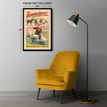 Load image into Gallery viewer, Digitally Restored and Enhanced 1900 Barnum &amp; Bailey Circus Poster - Performing Geese Roosters Musical Donkey - Victorian Animal Act - Archival Print
