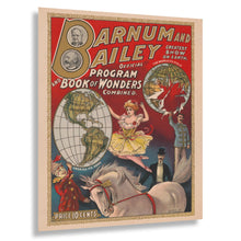Load image into Gallery viewer, Digitally Restored and Enhanced 1903 Barnum &amp; Bailey Circus Poster - Official Program Book of Wonders Cover - Circus Ephemera - Archival Print
