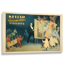 Load image into Gallery viewer, Digitally Restored and Enhanced 1894 Kellar Perplexing Cabinet Mysteries Magic Poster - Victorian Era Magician - Entertainment History Art - Archival Reproduction
