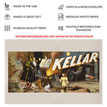 Load image into Gallery viewer, Digitally Restored and Enhanced 1894 Kellar Magician Poster - Demonic Imps - Victorian Gilded Age Theater Magic - Archival Print
