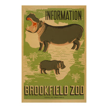 Cargar imagen en el visor de la galería, Digitally Restored and Enhanced 1938 Brookfield Zoo Chicago Poster - WPA Federal Art Project - Depression Era Art - Museum-Quality Print
