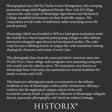 Load image into Gallery viewer, Digitally Restored and Enhanced 1914 Mississippi A&amp;M College Photo - Regimental Parade Cadet Corps - Pre-World War I Military - Archival Print
