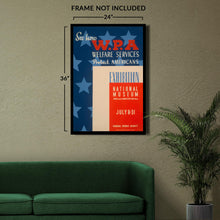 Load image into Gallery viewer, Digitally Restored and Enhanced 1936 WPA Welfare Services Exhibition Poster - Federal Art Project - Depression Era Social Programs - Historical Documentation
