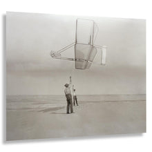 Cargar imagen en el visor de la galería, Digitally Restored and Enhanced 1902 Wright Brothers Kitty Hawk Glider Photo - Aviation Pioneers - Birth of Flight History Photography - Archival Print
