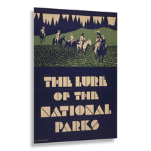 Cargar imagen en el visor de la galería, Digitally Restored and Enhanced 1930 Lure of the National Parks Conservation Tourism Poster - Vintage Park Service Promotion Art - Archival Reproduction
