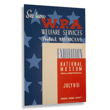 Load image into Gallery viewer, Digitally Restored and Enhanced 1936 WPA Welfare Services Exhibition Poster - Federal Art Project - Depression Era Social Programs - Historical Documentation
