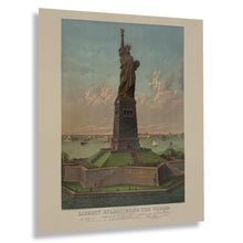 Load image into Gallery viewer, Digitally Restored and Enhanced 1885 Statue of Liberty Poster Matte - Vintage Poster of Liberty Enlightening the World - Statue of Liberty Wall Art Print
