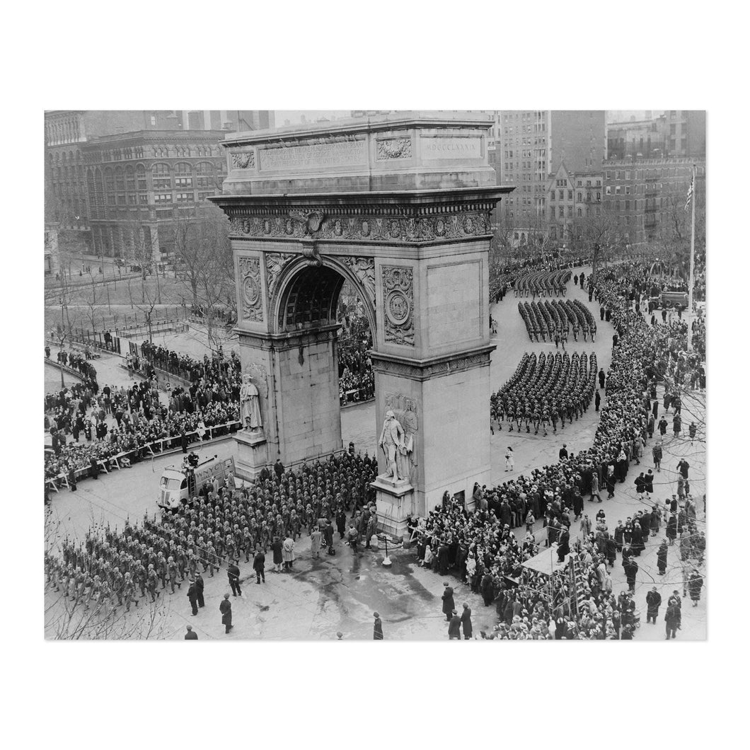 Digitally Restored and Enhanced - 1946 US Army 82nd Airborne Division Photo Print - Vintage Photo of 82nd Airborne Division On A Parade in New York Poster