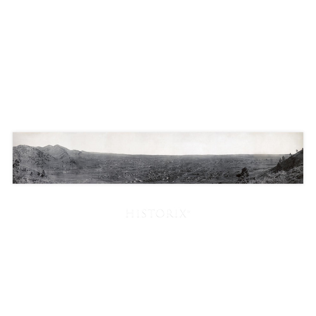Digitally Restored and Enhanced 1908 Boulder Colorado Panoramic Photo Print - Historic Bird's Eye View Photo of Boulder Colorado Wall Art Poster