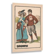 Load image into Gallery viewer, Digitally Restored and Enhanced 1902 Brown University Vintage College Poster - Ivy League Football Athletics - Edwardian Era Sports Art - Archival Reproduction
