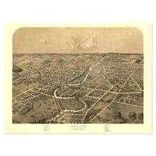 Load image into Gallery viewer, Digitally Restored and Enhanced 1868 Ypsilanti Michigan Map Poster - Vintage Map of Michigan State Wall Art - Old Map of Ypsilanti Washtenaw County Michigan Poster Print
