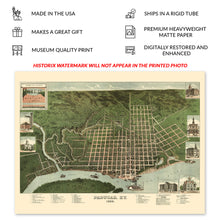 Load image into Gallery viewer, Digitally Restored and Enhanced 1889 Paducah Kentucky Map Poster - Bird&#39;s Eye View of Paducah KY Map - Vintage Map of Kentucky Poster Wall Art Print
