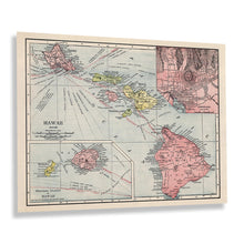 Load image into Gallery viewer, Digitally Restored and Enhanced 1912 Map of Hawaii Poster Print - Vintage Hawaii Island Map - Old Hawaii Wall Map Poster - History Map of Hawaii Wall Art
