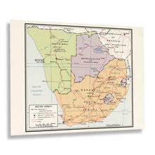 Load image into Gallery viewer, Digitally Restored and Enhanced 1963 South Africa Map Print - Vintage Map of South Africa Wall Art - Old Map of The Republic of South Africa Poster
