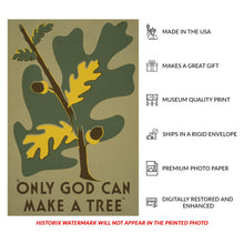 Cargar imagen en el visor de la galería, Digitally Restored and Enhanced 1938 Only God Can Make a Tree Ohio State Parks WPA Federal Art Project Poster - Depression Era Art Deco - Archival Reproduction
