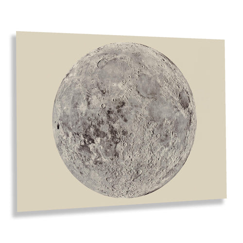 Digitally Restored and Enhanced 1971 Surface of The Moon Map Poster - Vintage Map of The Moon Wall Art Print - Old Map of The Moon Wall Poster