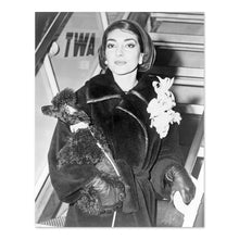 Load image into Gallery viewer, 1958 Maria Callas Photo Print - Vintage Photo of Bel Canto Opera Singer Maria Callas Portrait Poster
