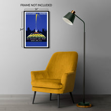 Load image into Gallery viewer, Digitally Restored and Enhanced 1939 Chicago Buckingham Fountain Travel Poster - WPA Federal Art Project - Urban Tourism Architecture - Archival Reproduction
