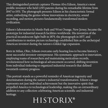 Cargar imagen en el visor de la galería, Digitally Restored and Enhanced 1904 Thomas Edison Laboratory Portrait Photo - Inventor Innovation Pioneer - Science History Photography - Gallery-Quality Print
