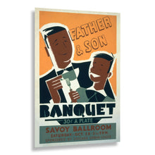 Cargar imagen en el visor de la galería, Digitally Restored and Enhanced 1939 Chicago Urban League Father Son Banquet WPA Federal Art Project Poster - Depression Era Art Deco - Archival Reproduction
