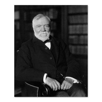 Digitally Restored and Enhanced 1905 Andrew Carnegie Photo Print - Vintage Portrait Photo of The Gospel of Wealth Author Andrew Carnegie Poster Wall Art