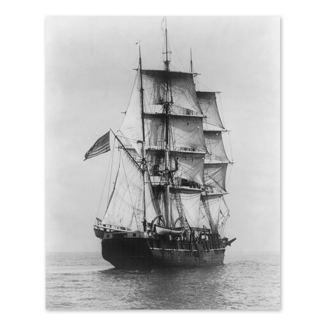 Digitally Restored and Enhanced 1927 Charles W Morgan Photo Print - Vintage Photo of Whaling Ship Charles Morgan Poster - Old Photo of The Morgan Wall Art