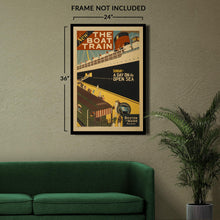 Cargar imagen en el visor de la galería, Digitally Restored and Enhanced 
1925 Sunday Boat Train Day on Open Sea Excursion Poster - Golden Age of Rail Tourism - Archival Reproduction
